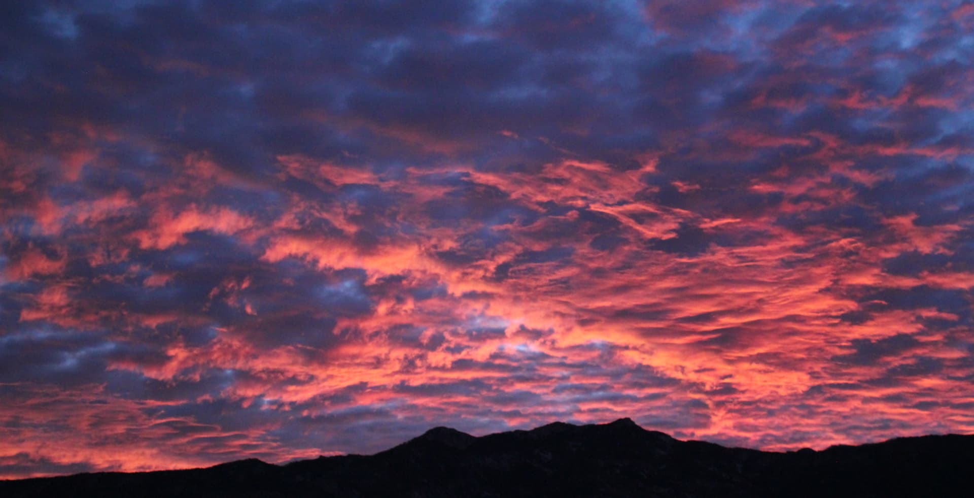 sunset over the mountains