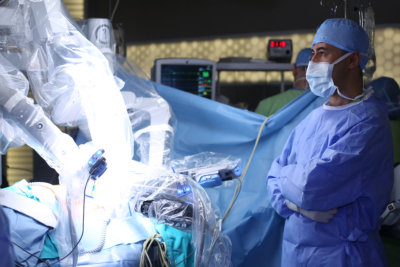 doctor with patient on a surgery room